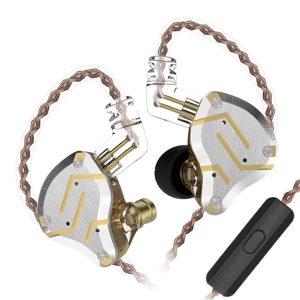 Навушники KZ ZS10 Pro з мікрофоном glare gold купити Україна